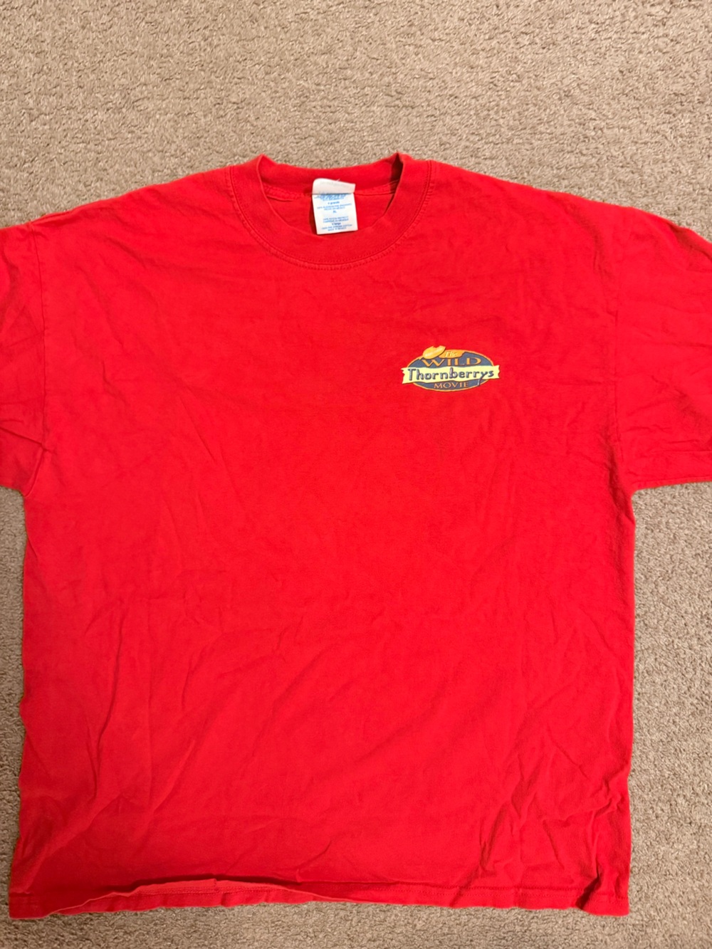 Hanes Red Short Sleeve Logo Tee